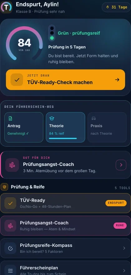 Prüfungsreife-Ring in der App